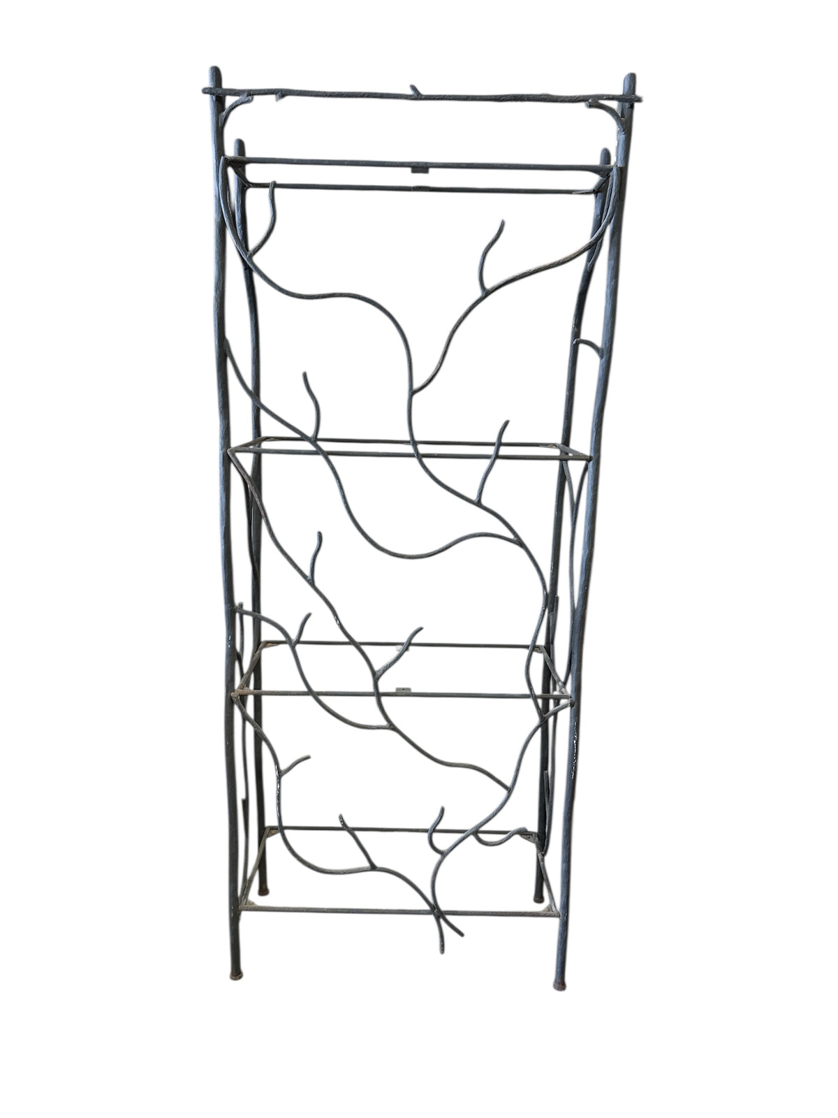 Metal Faux Bois Etegere