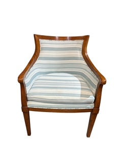 Pair Mahogany Frame Curved Back Chairs