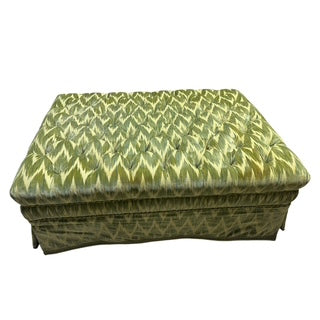 Green Custom Upholstered Ottoman