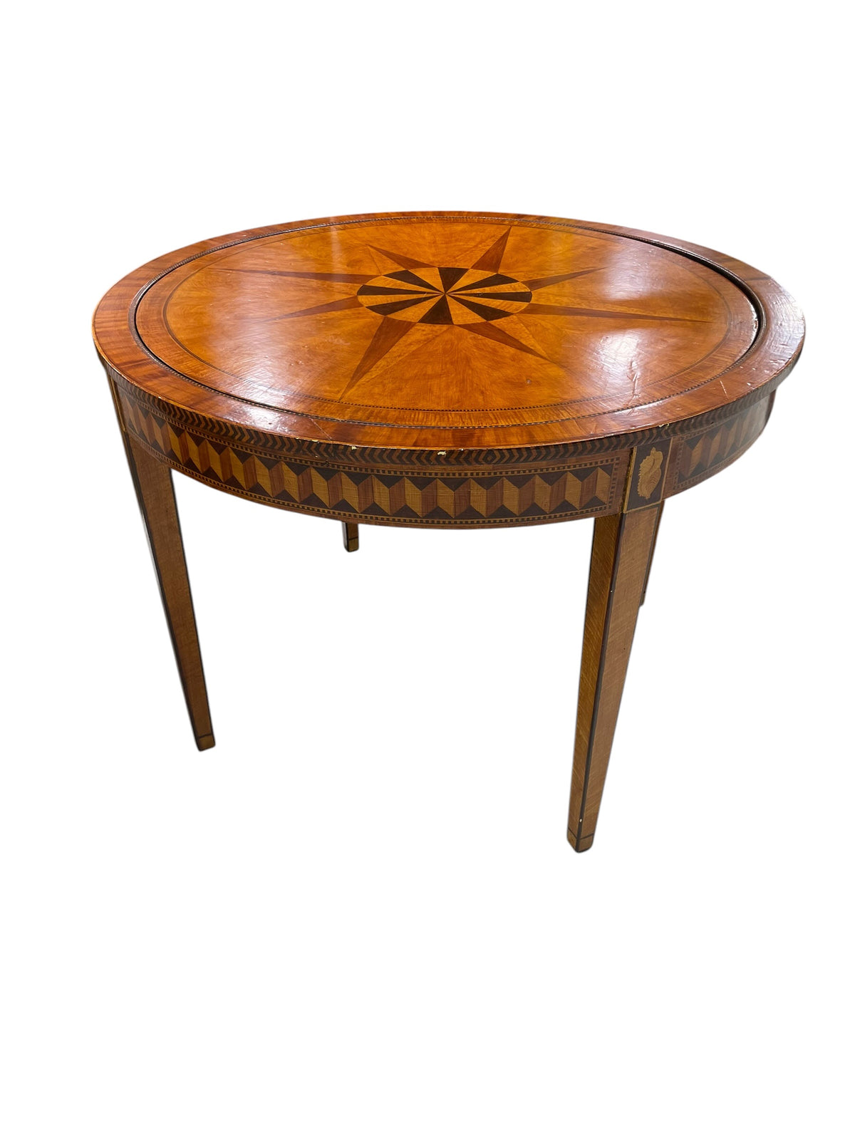 Hand Painted Flip Top Game Table