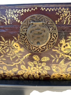 Asian Decorated  Trunk on Stand