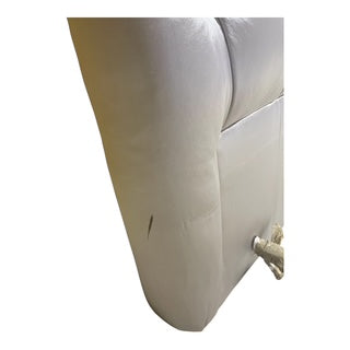 Tuxedo Hollywood Regency Satin Tufted Headboard in Silver Finish