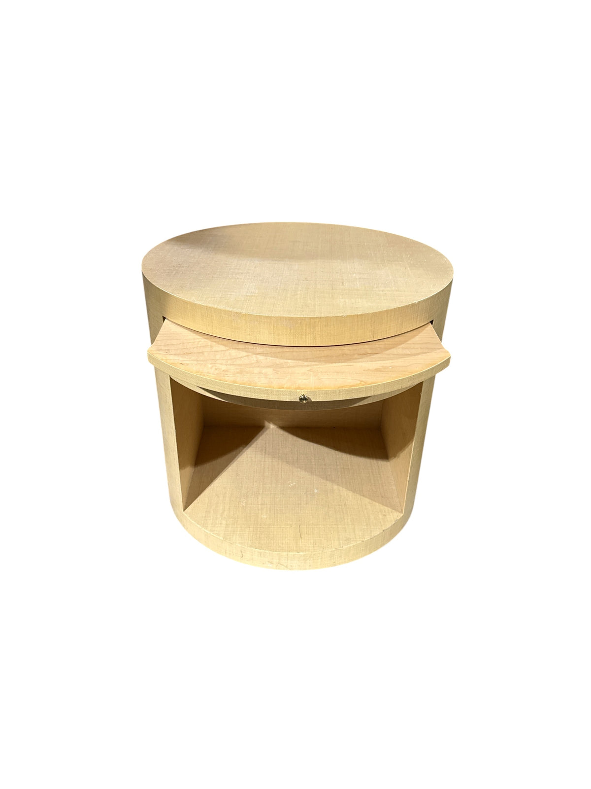 Raffia Side Table with Single Drawer