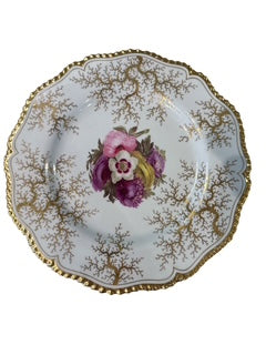 Set of 12 Dessert Plates and Three Servers By Flight, Barr & Barr
