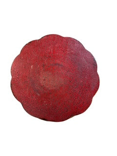Red Lacquered Chinese Qing Dynasty Style Stool