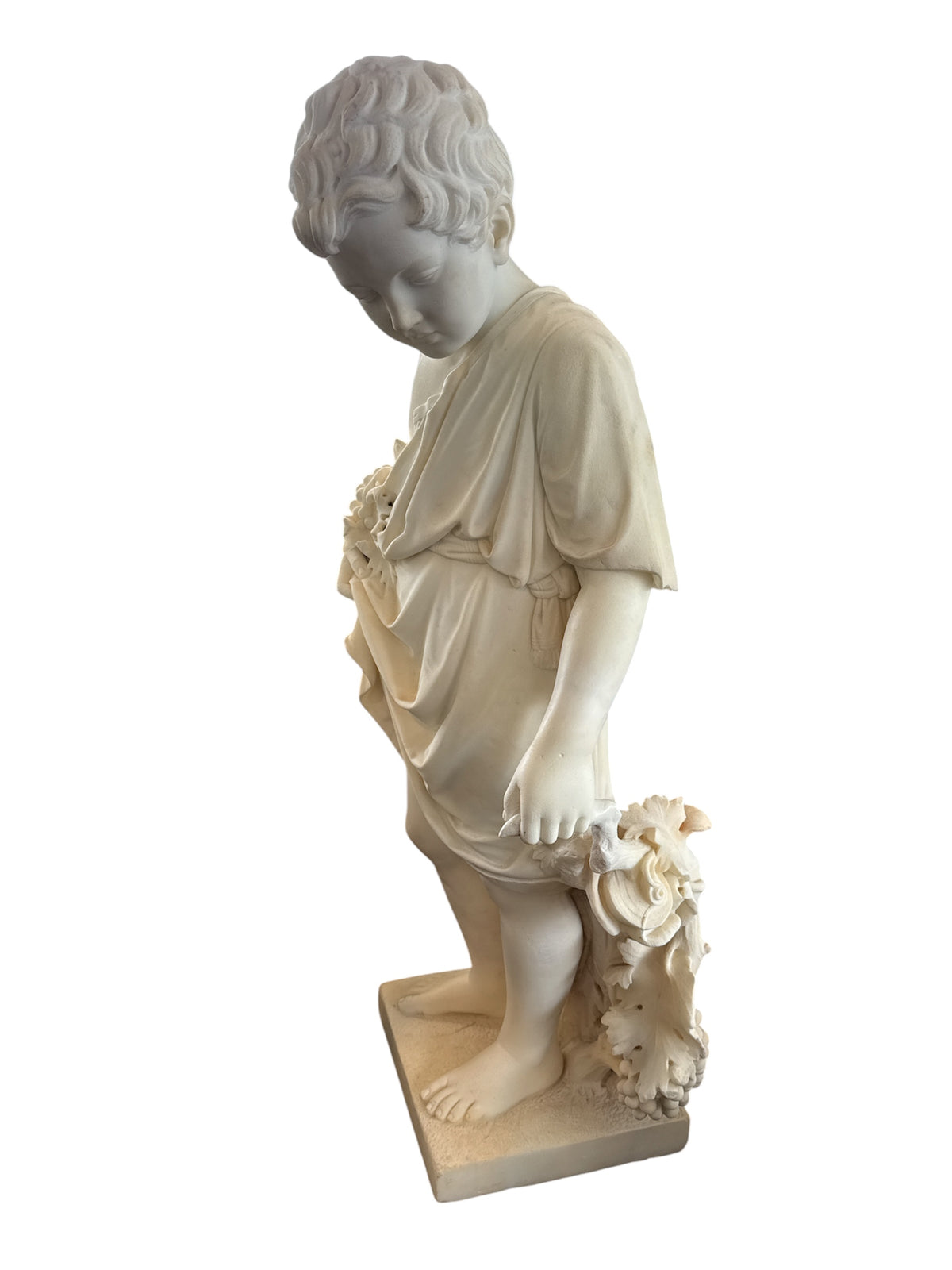 Marble Statue Of Boy - Has Age