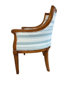 Pair Mahogany Frame Curved Back Chairs