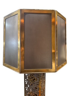 Metal Animal Figure Lamp With Brass Metal Edge Paper Shade