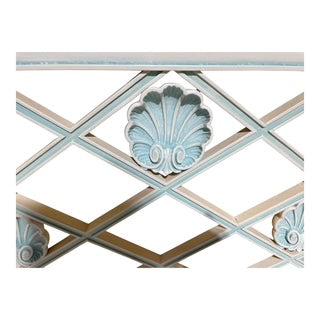 Coastal Blue and White Headboard with Sea Shells