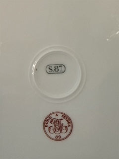 Set of Twelve Blue & White by Sevres Plates