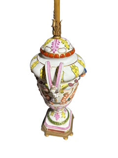 Single Painted Porcelain- Capodimonte Lamp