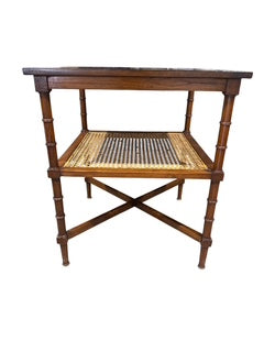 Plantation Style Caned Side Table