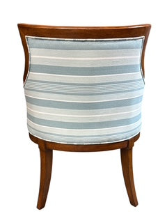 Pair Mahogany Frame Curved Back Chairs