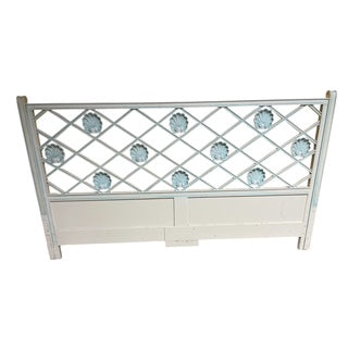 Coastal Blue and White Headboard with Sea Shells