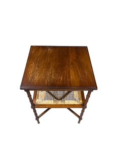 Plantation Style Caned Side Table