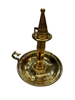 Vintage Brass Round Chamber Stick