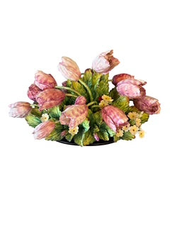 Vintage Capodimonte Porcelain Tulips