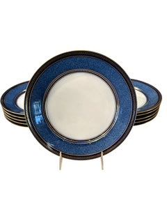 Set of Twelve Blue & White by Sevres Plates