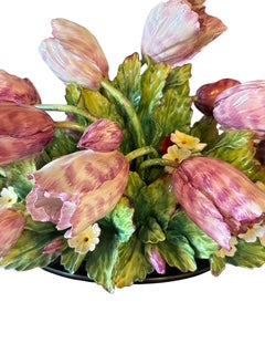 Vintage Capodimonte Porcelain Tulips