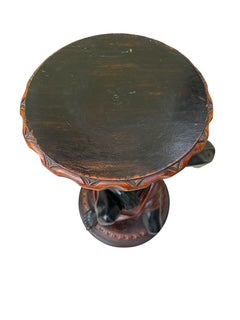 Pair Wood Blackamoor Plant Stand or Side Tables
