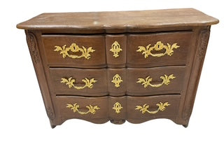 Early French Unusual Form Commode w/Side Panel