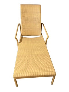 Pair Dedon Plastic Wicker Chaise Lounges
