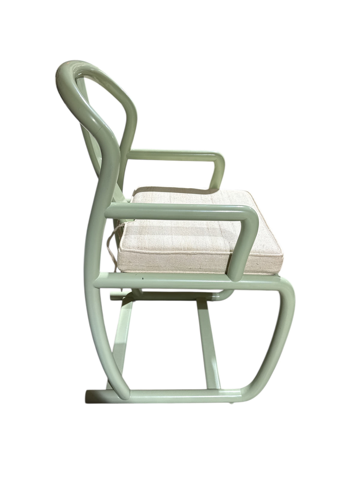 Green Painted Asian Chair with Cushion
