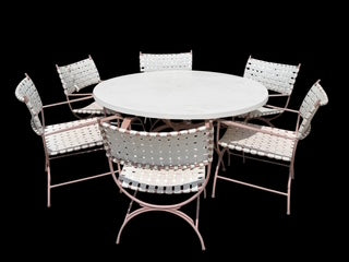 Vintage Keller Scroll Aluminum X Campaign Director Patio Set