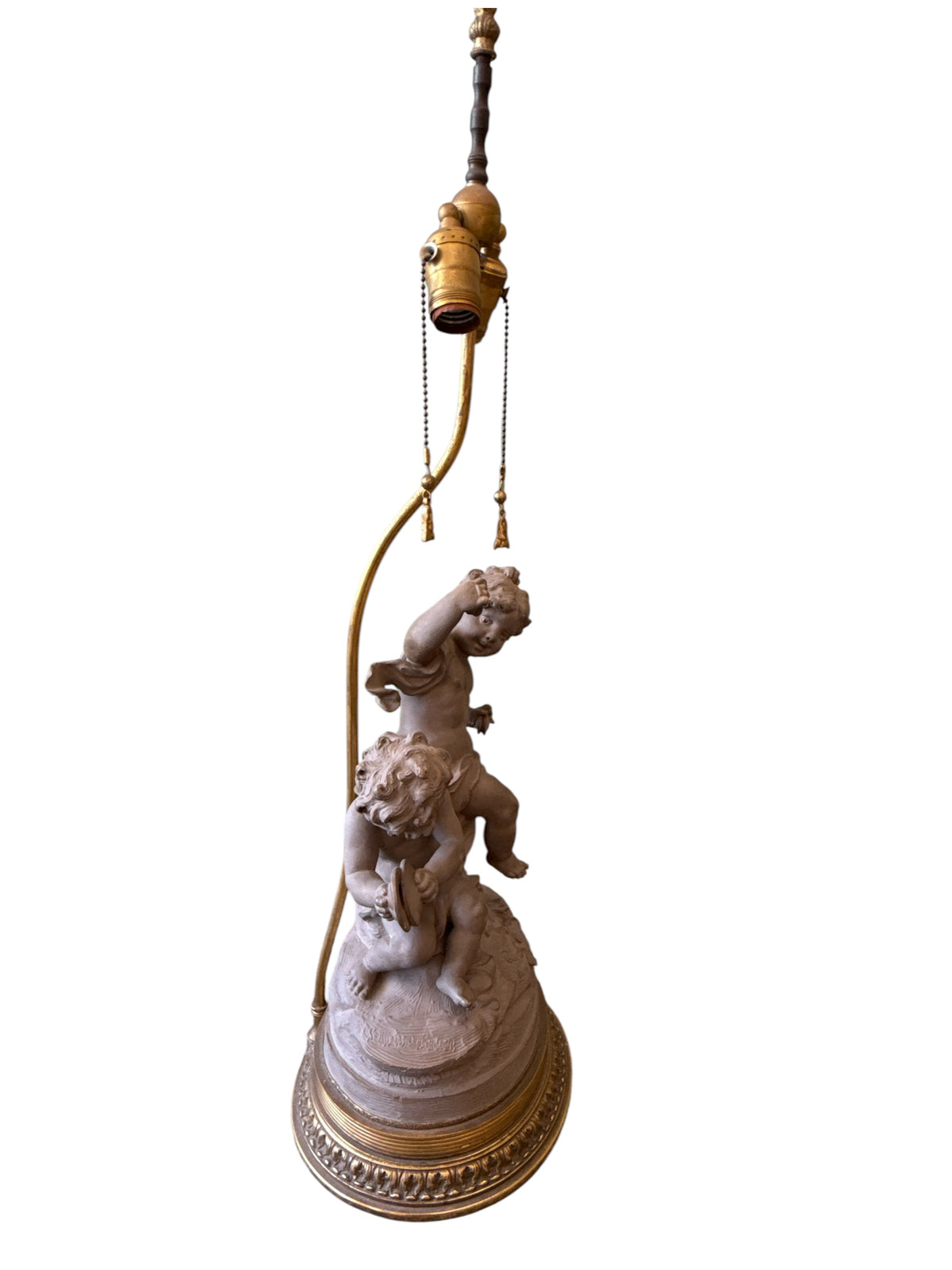 Terracotta Child Figure Lamp