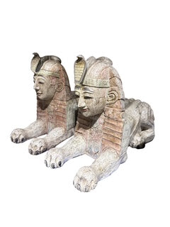 Egyptian Sphinx Statue- Wood