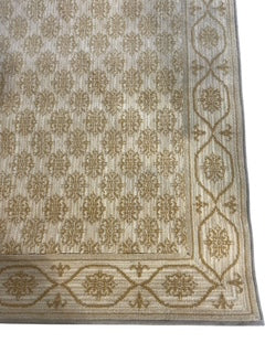 Area Carpet with Border Beige & Taupe