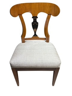 Pair Biedermeier Influence Urn Back Chairs