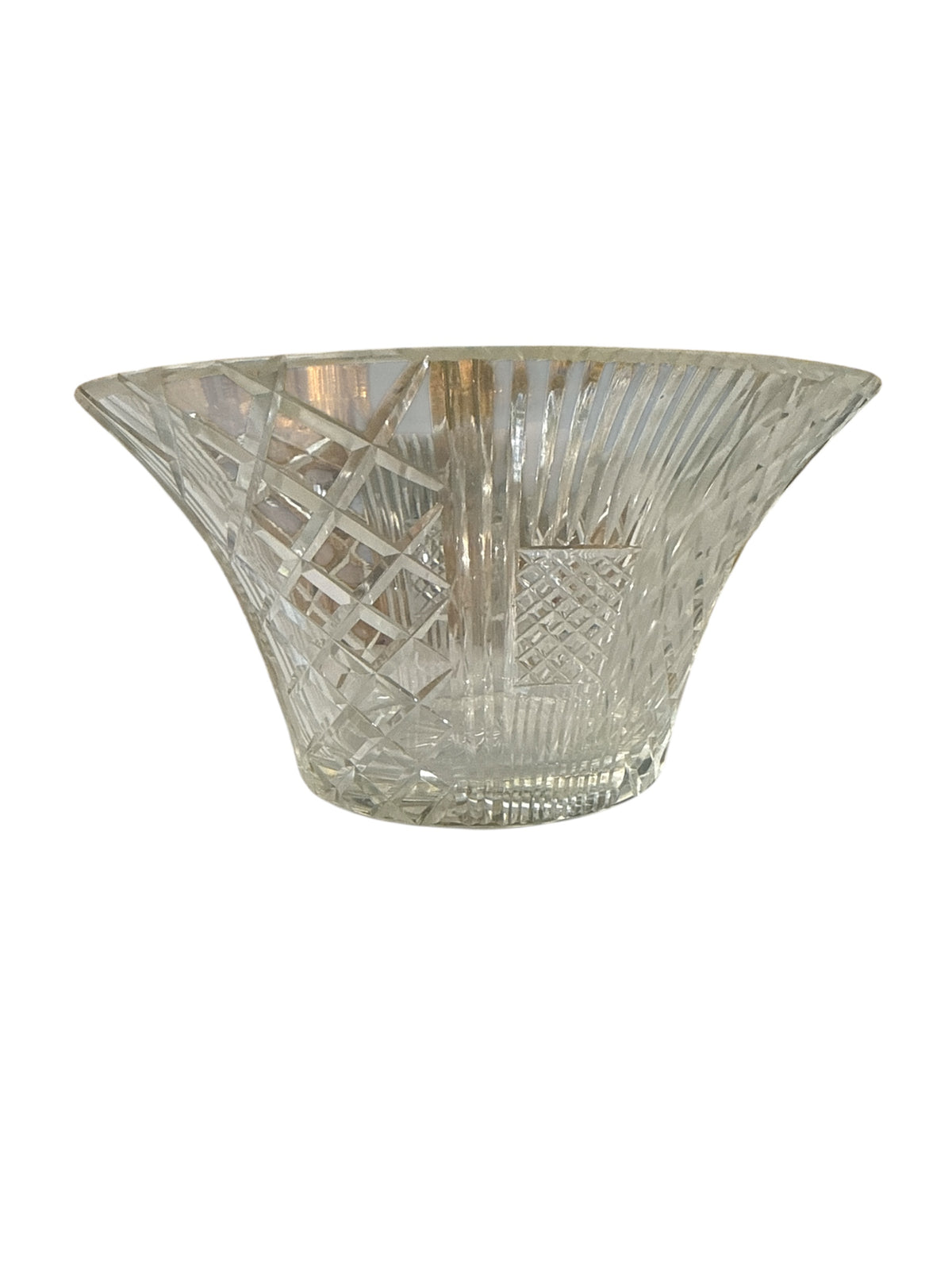 Pair Russian Gilt Bronze & Crystal Center Bowls