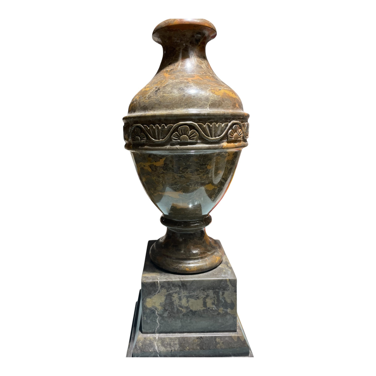 Brown Hard Stone Monument Form Lamp