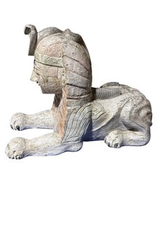 Egyptian Sphinx Statue- Wood