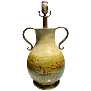 Ceramic Lamp Hand Painted 'Italian Countryside'