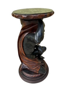 Pair Wood Blackamoor Plant Stand or Side Tables