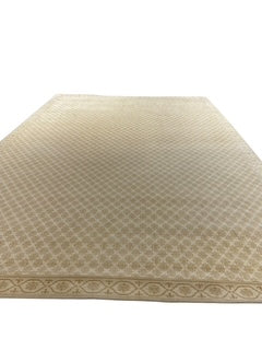 Area Carpet with Border Beige & Taupe
