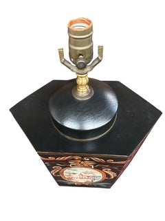 Pair Tea Caddy Black Painted Lamps