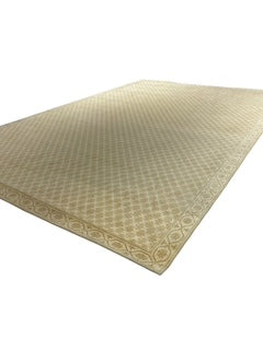 Area Carpet with Border Beige & Taupe