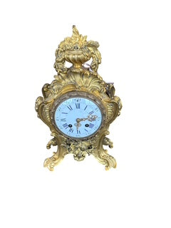 French Gilt Metal Decorative Clock