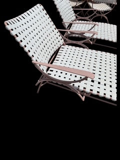 Vintage Keller Scroll Aluminum X Campaign Director Patio Set