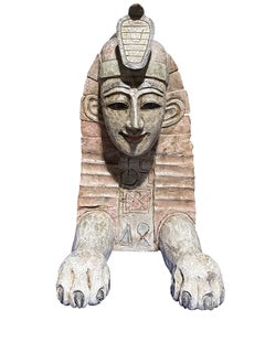 Egyptian Sphinx Statue- Wood