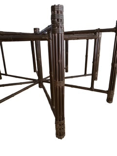 Octagonal Dining Table with Bamboo Base by McGuire
