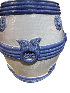 Blue and White Ceramic Garden Seat