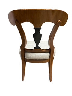 Pair Biedermeier Influence Urn Back Chairs