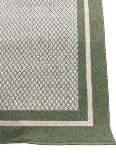 Dalton Green- Cream Basket Weave Area Rug