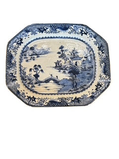 Chinese Export Blue and White Platter
