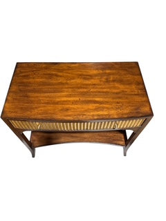 Pair Wood Side Tables w/Gilt Accents