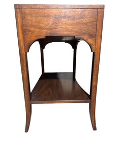 Pair Wood Side Tables w/Gilt Accents